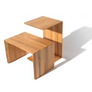 LAVISH Living Dining Hand Crafted Sustainable Solid Wood Furniture   TEAM7 Clip Beistelltisch BK 03